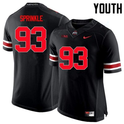 NCAA Ohio State Buckeyes Youth #93 Tracy Sprinkle Limited Black Nike Football College Jersey BGR8745JL